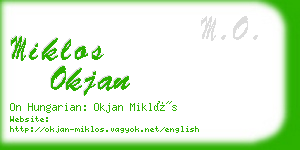 miklos okjan business card